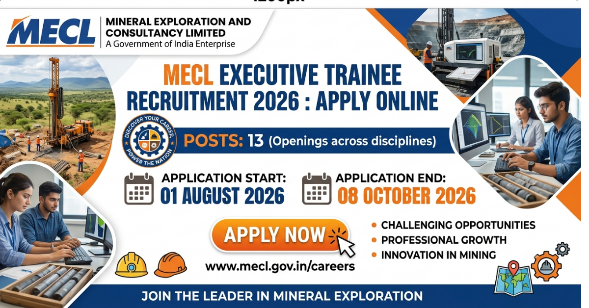 MECL Executive Trainee Recruitment 2026 Apply Online